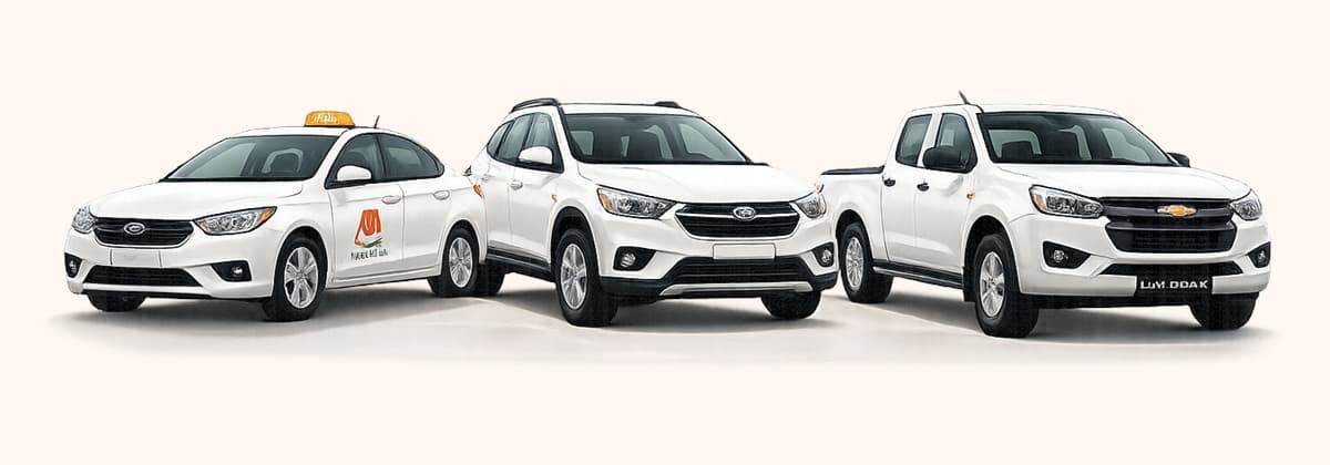 Taxi, SUV y camioneta de Mueve Ya